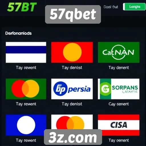 Métodos de pagamento disponíveis no 57qbet
